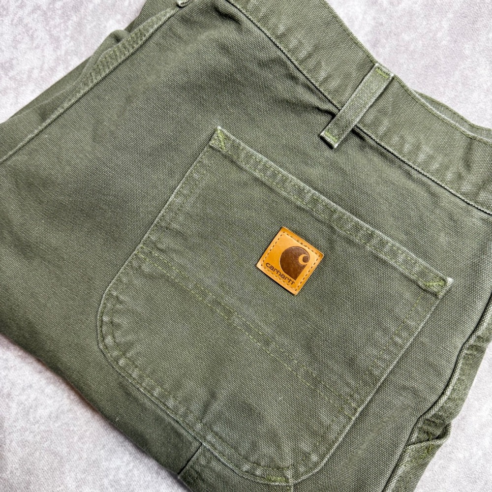 Carhartt B11 MOS Moss Green Canvas Dungaree Work Pants 40x30 Mens Utility Pant